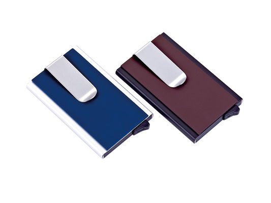 RFID ব্লকিং পিইউ অ্যালুমিনিয়াম ক্রেডিট কার্ড হোল্ডার 8-10 কার্ড নিরাপদ সংগঠনের জন্য ক্ষমতা