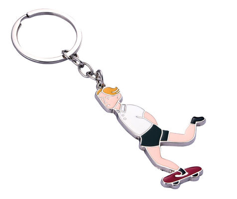 ব্যক্তিগতকৃত চমত্কার ধাতু Keychain বৈশিষ্ট্যযুক্ত কাস্টমাইজড আকৃতির জন্য হোল্ডিং কী