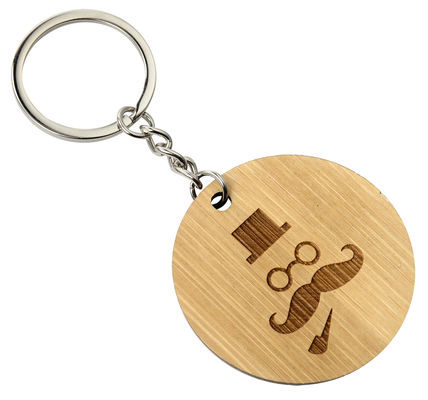 2-10 মিমি পুরুতা কাঠের কী ট্যাগ খোদাই কর্পোরেট ইভেন্টের জন্য ব্যক্তিগতকরণ সজ্জা